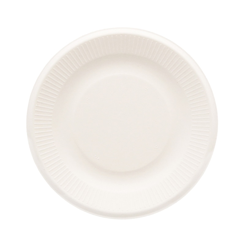 HEIKO 紙皿 業務用 バガスペーパーウェア プレート ホワイト 18cm 50枚/袋