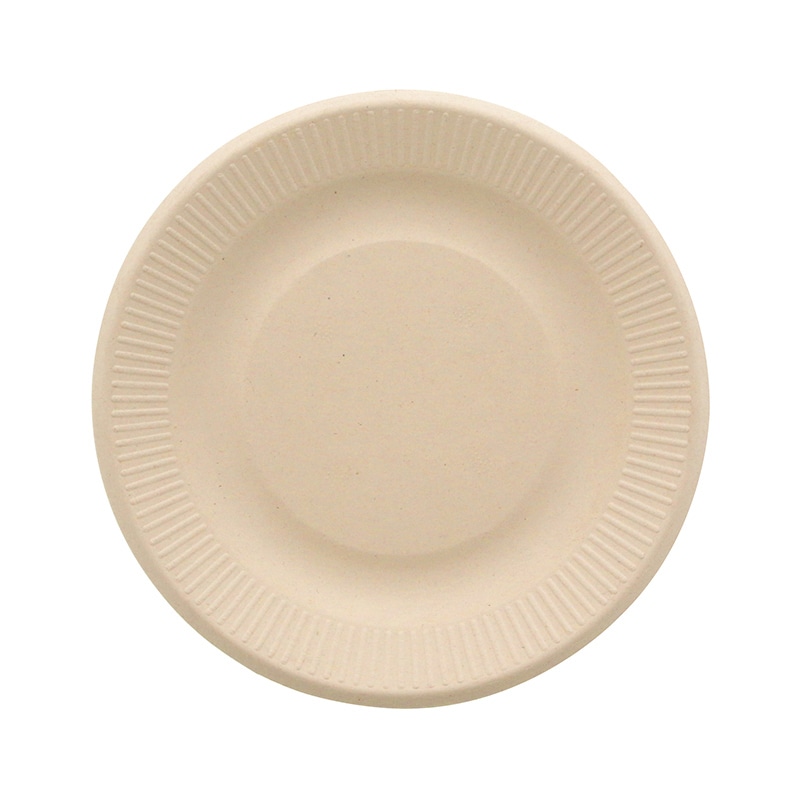 HEIKO 紙皿 業務用 バガスペーパーウェア プレート クラフト 18cm 50枚/袋