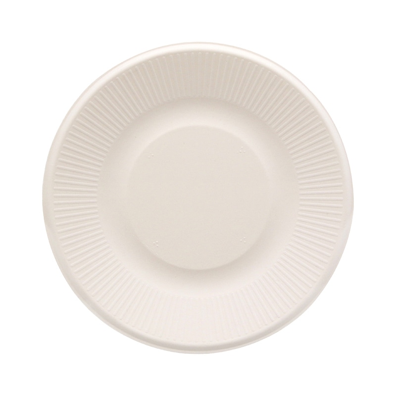 HEIKO 紙皿 業務用 バガスペーパーウェア プレート ホワイト 21cm 50枚/袋