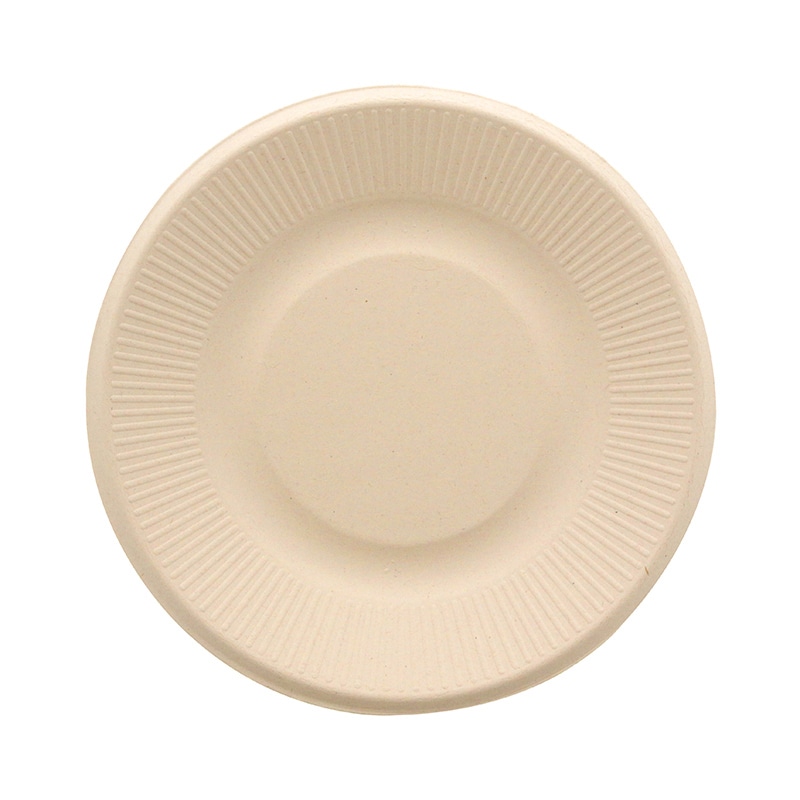 HEIKO 紙皿 業務用 バガスペーパーウェア プレート クラフト 21cm 50枚/袋