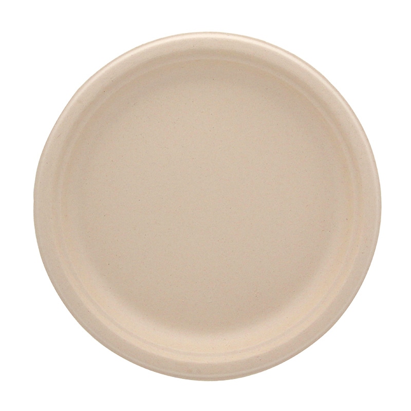 HEIKO 紙皿 業務用 バガスペーパーウェア 深皿プレート クラフト 26cm 50枚/袋