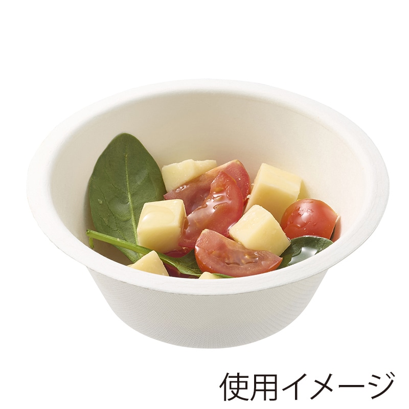 HEIKO 紙皿 業務用 バガスペーパーウェア どんぶり ホワイト 250ml 50枚/袋