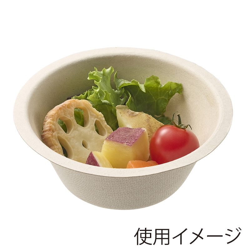 HEIKO 紙皿 業務用 バガスペーパーウェア どんぶり クラフト 250ml 50枚/袋
