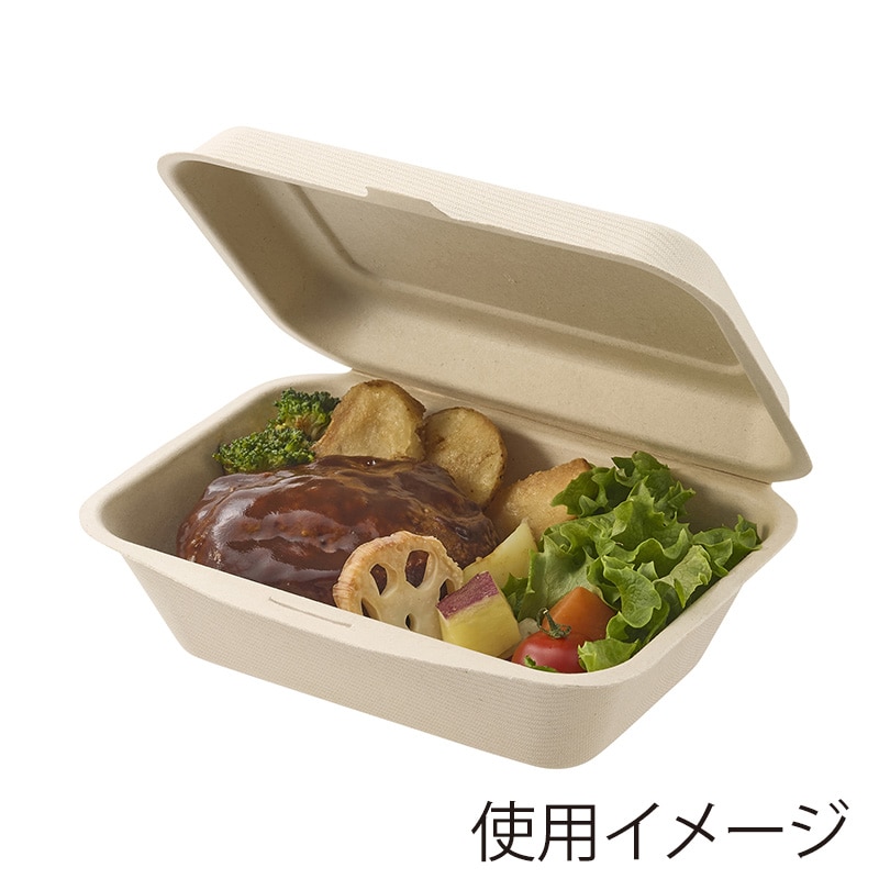 HEIKO 食品容器 業務用 バガスペーパーウェア フードパック クラフト 600ml 50枚/袋