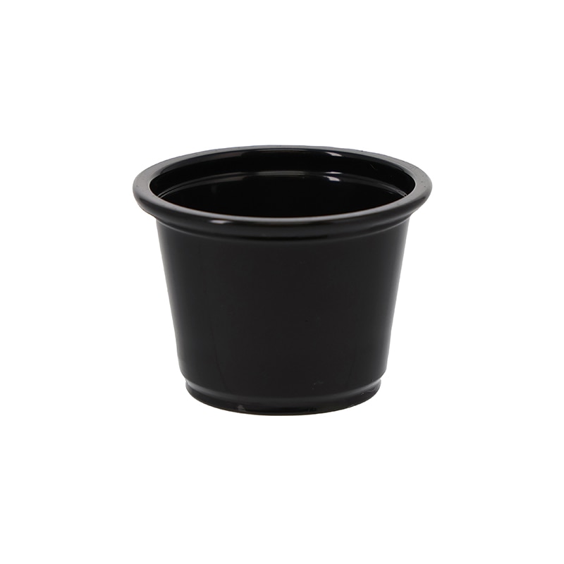 HEIKO PPカップ 1オンス 浅型 口径45mm ブラック 100個/袋