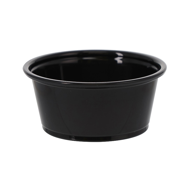 HEIKO PPカップ 3.25オンス 浅型 口径74mm ブラック 50個/袋