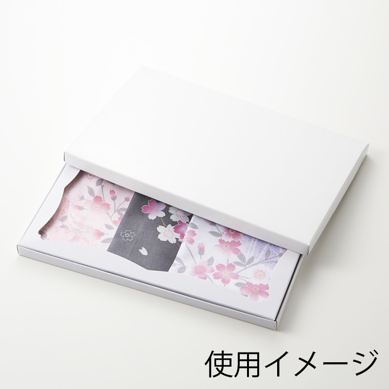 HEIKO 箱 デラックス白無地箱(エスプリ) S-3 ハンカチ3枚 10枚/袋