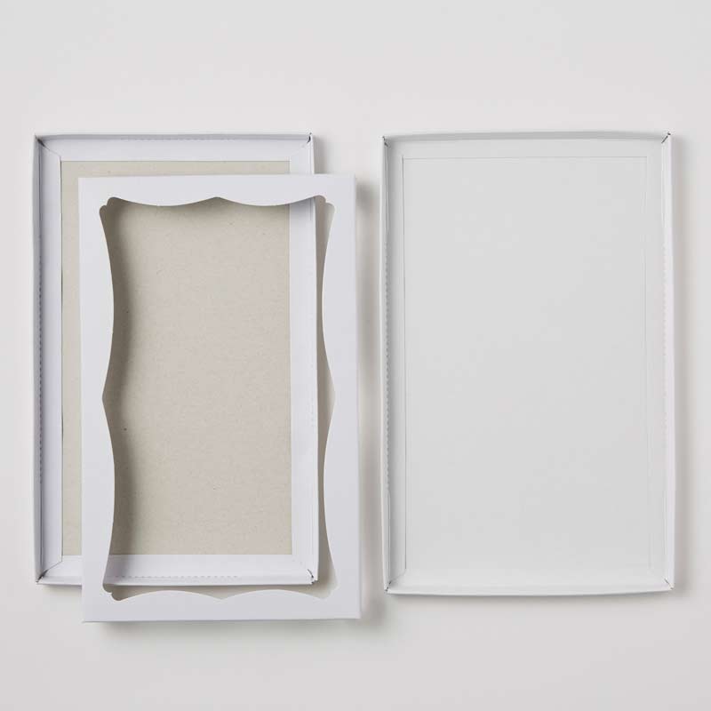 HEIKO 箱 デラックス白無地箱(エスプリ) S-3 ハンカチ3枚 10枚/袋