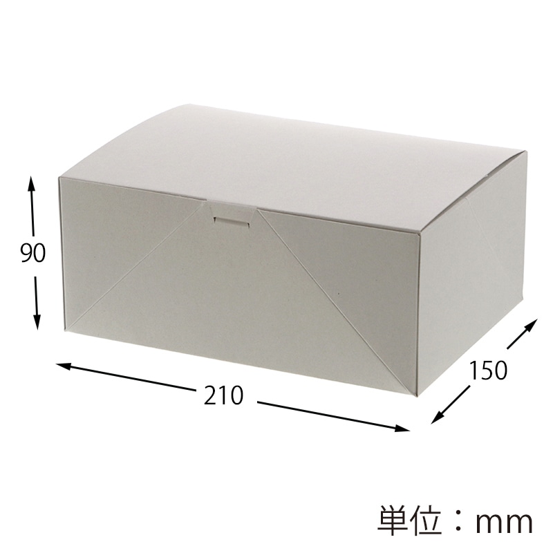 HEIKO 箱 ケーキ箱 大 6~7個用 ナチュラルグレー 25枚/袋