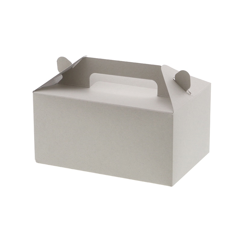 HEIKO 箱 手提ケーキ箱 中 4~5個用 ナチュラルグレー 25枚/袋
