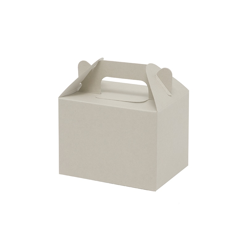 HEIKO 箱 手提ケーキ箱 1個用 ナチュラルグレー 25枚/袋