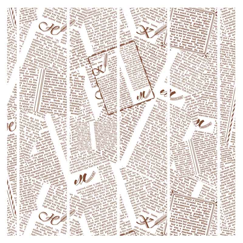 HEIKO ワックスペーパー フェザーイニシャル 白 300×300mm 100枚/個