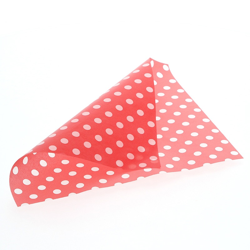 HEIKO ワックスペーパー ドット赤 218×250mm 100枚/個 004527008 包装