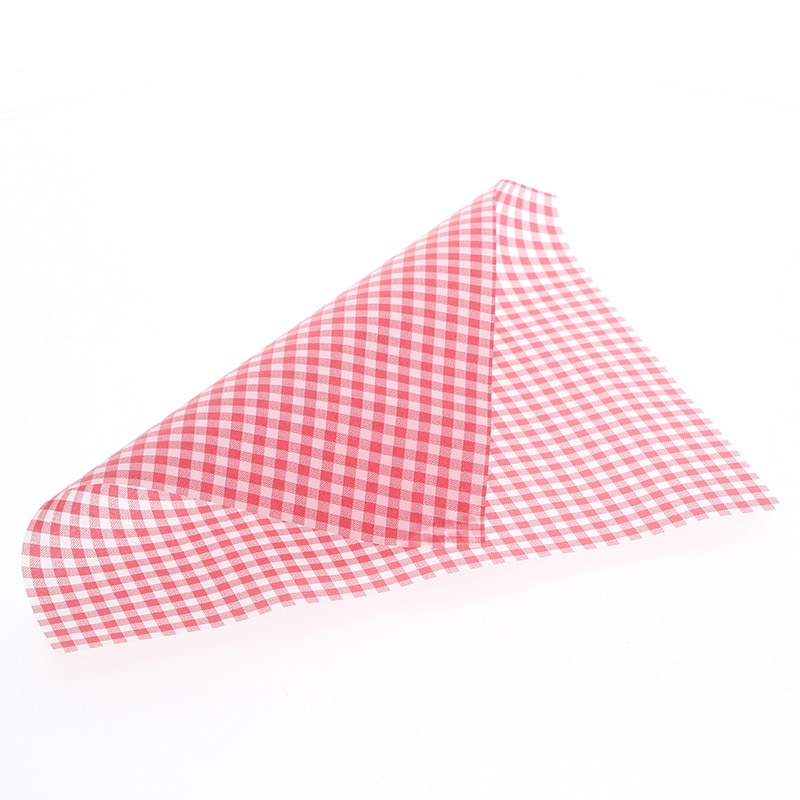 HEIKO ワックスペーパー ギンガム赤 218×250mm 100枚/個