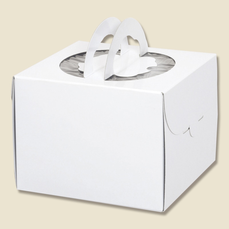 HEIKO 箱 手提げデコホワイト4寸 10枚/袋