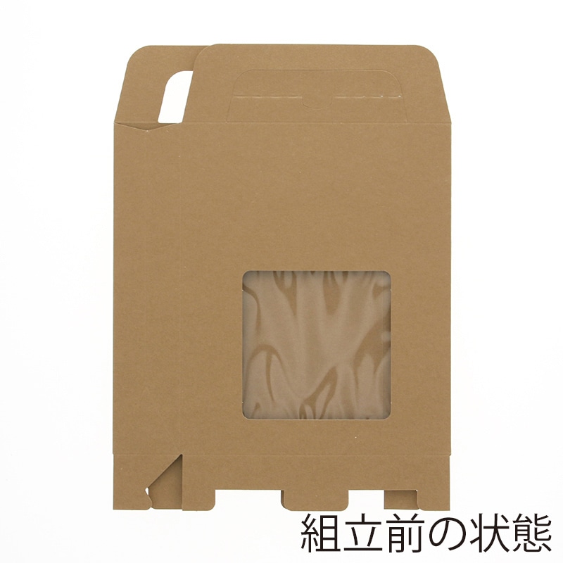 HEIKO 箱 ギフトボックス クラフトギフトBOX 窓付バッグM 10枚/袋