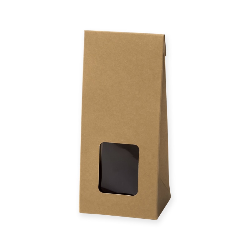 HEIKO 箱 ギフトボックス クラフトギフトBOX 窓付角底S 10枚/袋