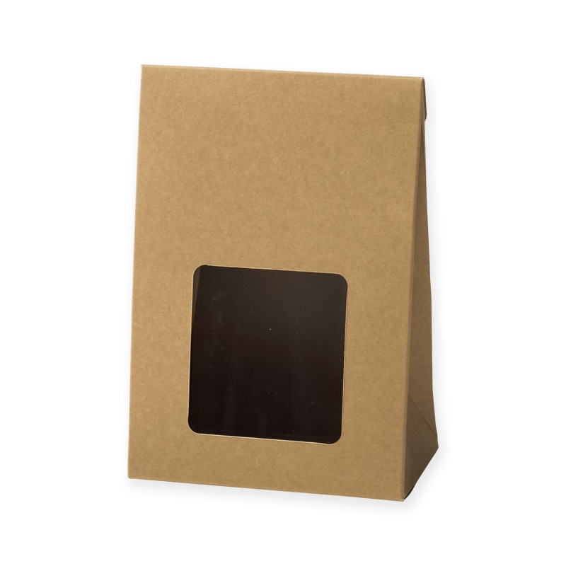 >HEIKO 箱 ギフトボックス クラフトギフトBOX 窓付角底M 10枚/袋