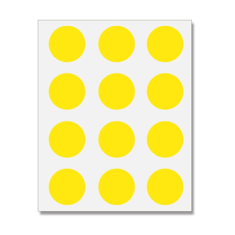 HEIKO タックラベル Φ28mm No.443 黄色 1束(180片)