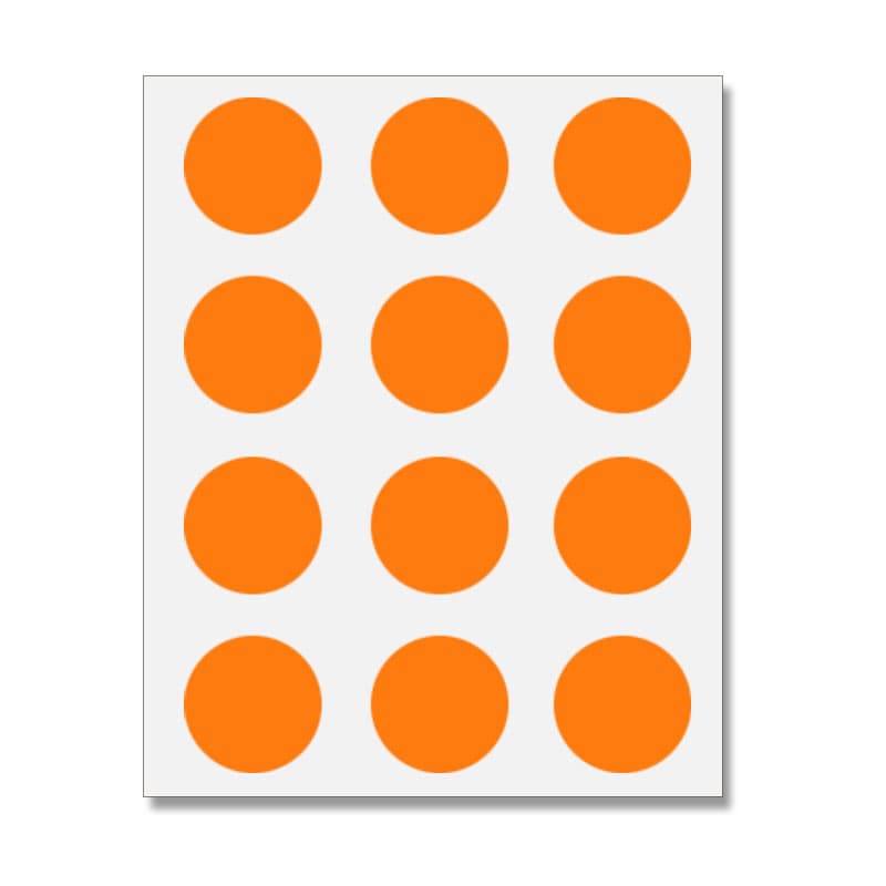 HEIKO タックラベル Φ28mm No.444 オレンジ 1束(180片)