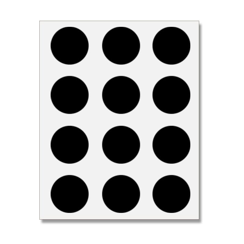 HEIKO タックラベル Φ28mm No.447 黒 1束(180片)