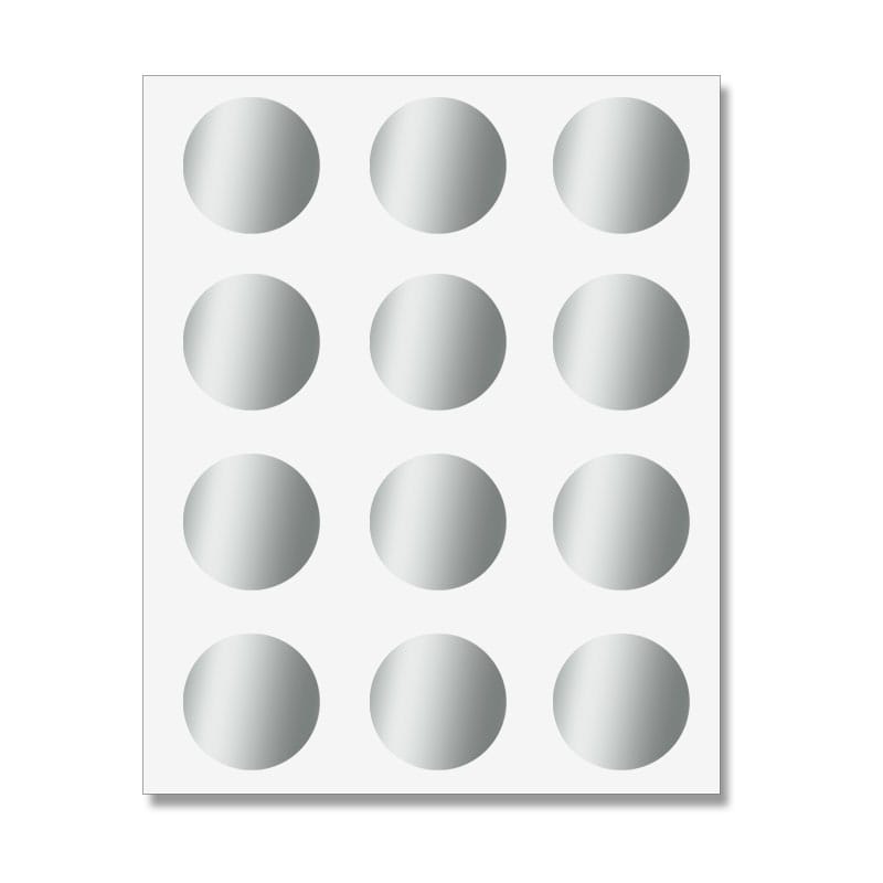 HEIKO タックラベル Φ28mm No.450 銀 1束(120片)