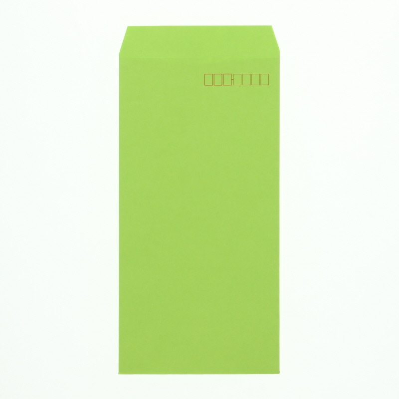 HEIKO カラー封筒 長3 グリーン 100枚/袋