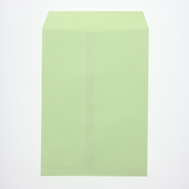 HEIKO カラー封筒 角2 枠無 鶯 100枚/袋