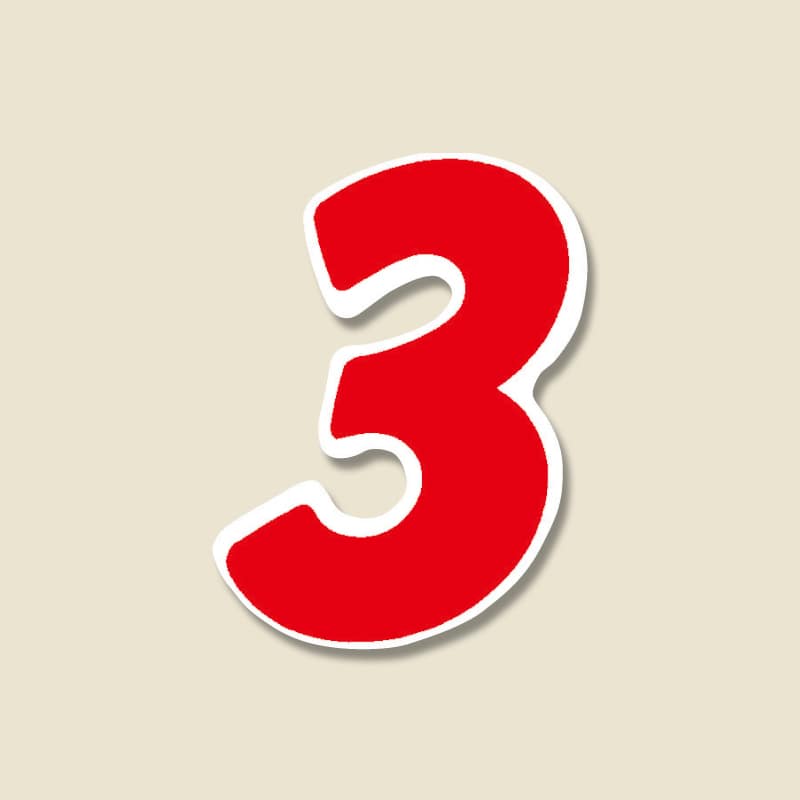 HEIKO Nナンバーセルフ(シール) M 3 赤 21片/束