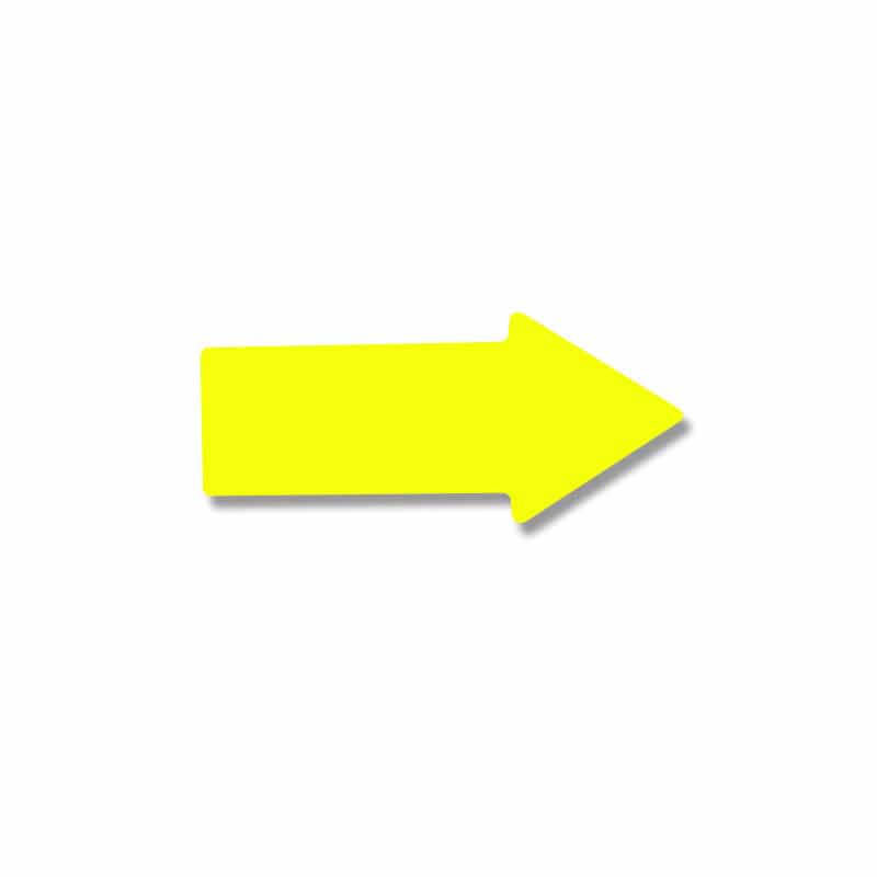 HEIKO タックラベル(シール) NO.636 矢印 蛍光黄 6×13mm 160片/束