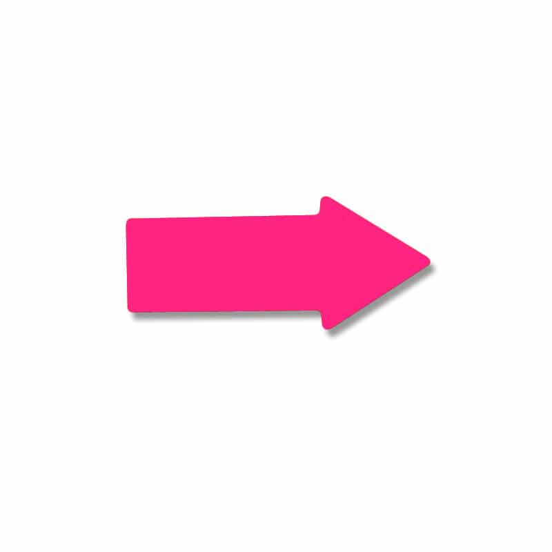 HEIKO タックラベル(シール) NO.639 矢印 蛍光ピンク 6×13mm 160片/束