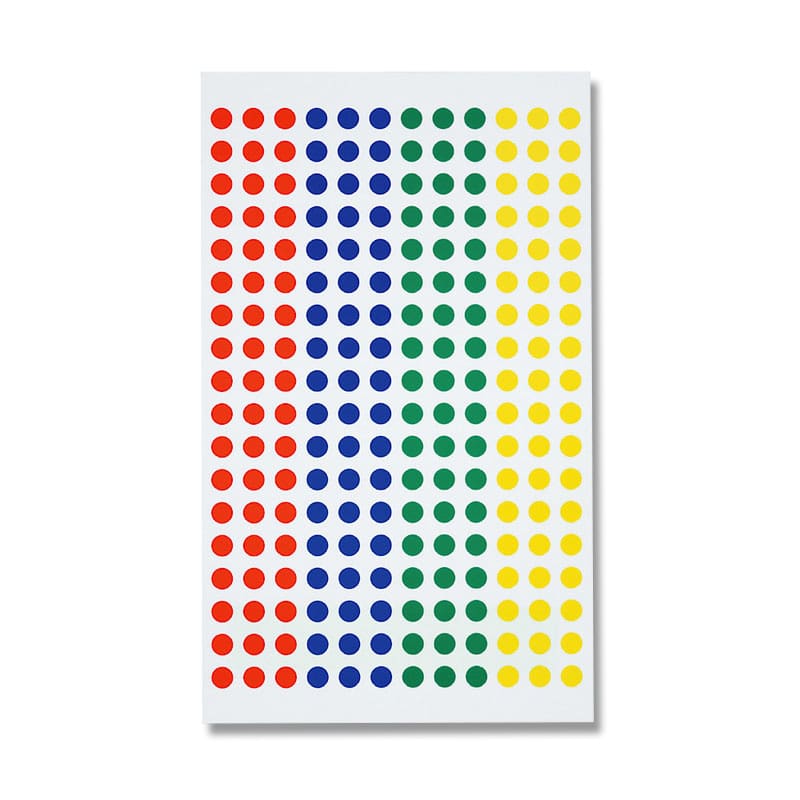 HEIKO タックラベル(シール) NO.648 丸 アソート Φ5mm 1512片/束