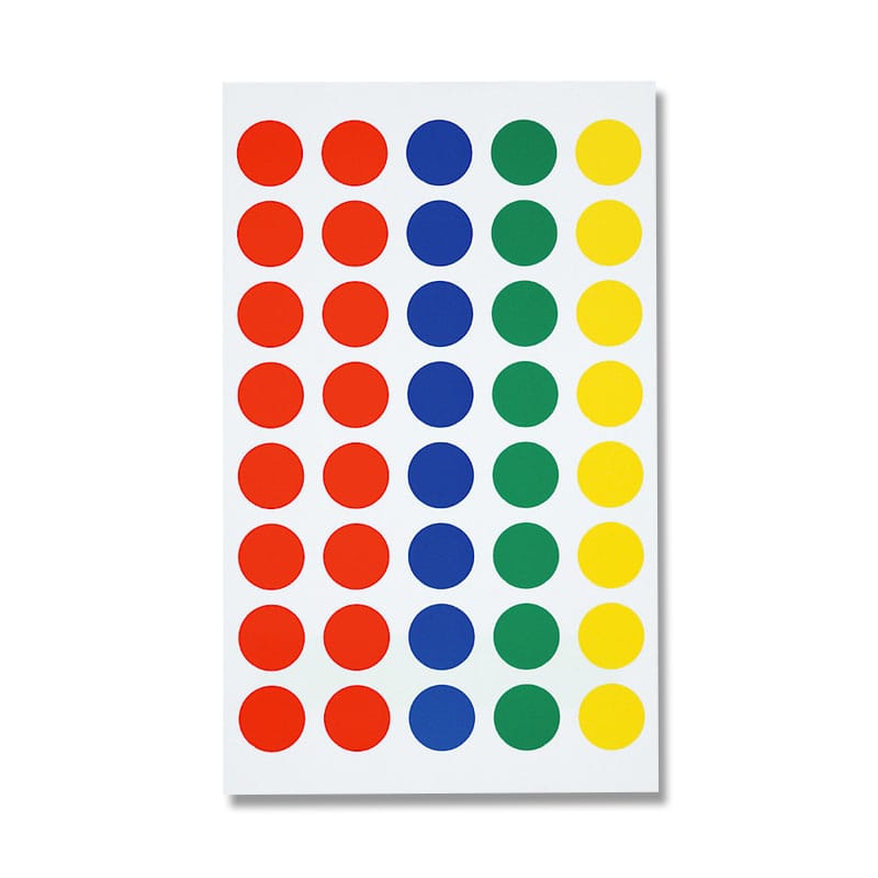 HEIKO タックラベル(シール) NO.650 丸 アソート Φ14mm 280片/束