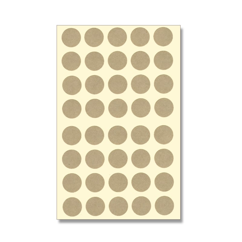 HEIKO タックラベル(シール) NO.653 丸 未晒 Φ14mm 400片/束