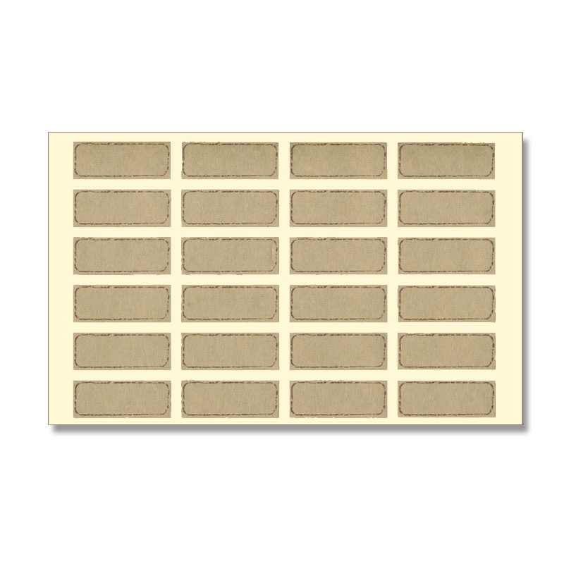 HEIKO タックラベル(シール) NO.655 未晒 枠 12×31mm 240片/束