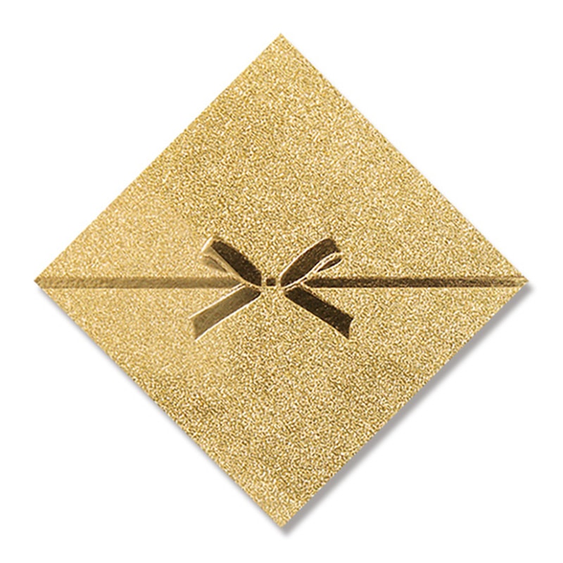 HEIKO ギフトシール スクエア リボンG 32片/束