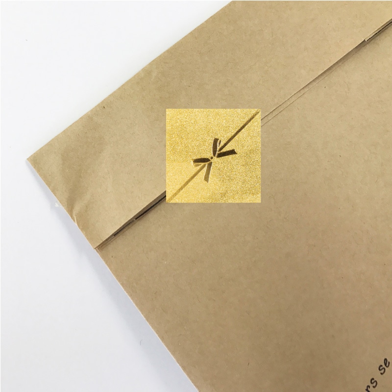 HEIKO ギフトシール スクエア リボンG 32片/束