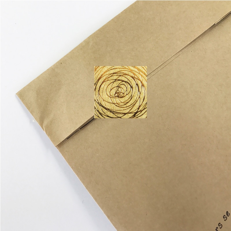 HEIKO ギフトシール スクエア スピニングG 32片/束