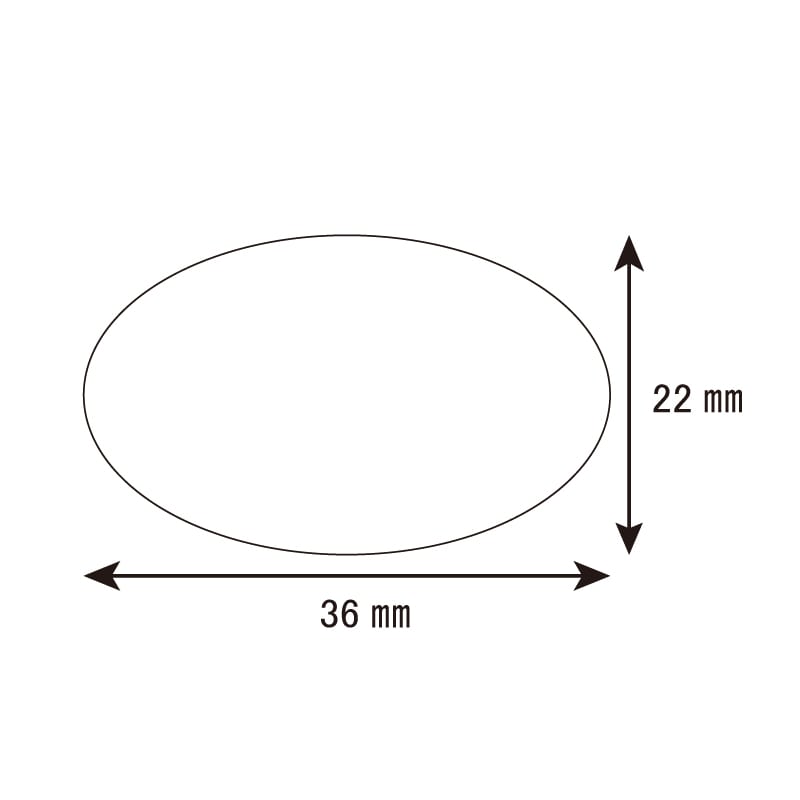 HEIKO ギフトシール オーバル 無地 銀 48片/束