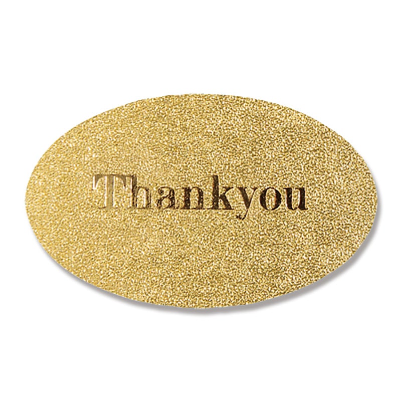 HEIKO ギフトシール オーバル サンキューG 36片/束