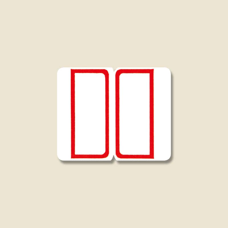 HEIKO タックラベル(シール) No.052 インデックスラベル 赤 27×33mm 180片/束