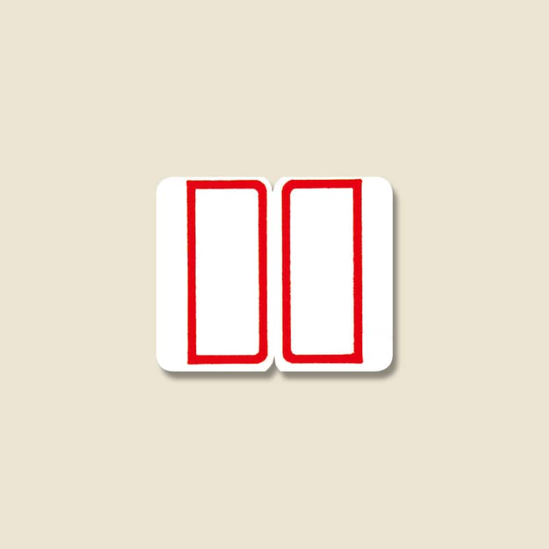 HEIKO タックラベル(シール) No.054 インデックスラベル 赤 23×28mm 240片/束