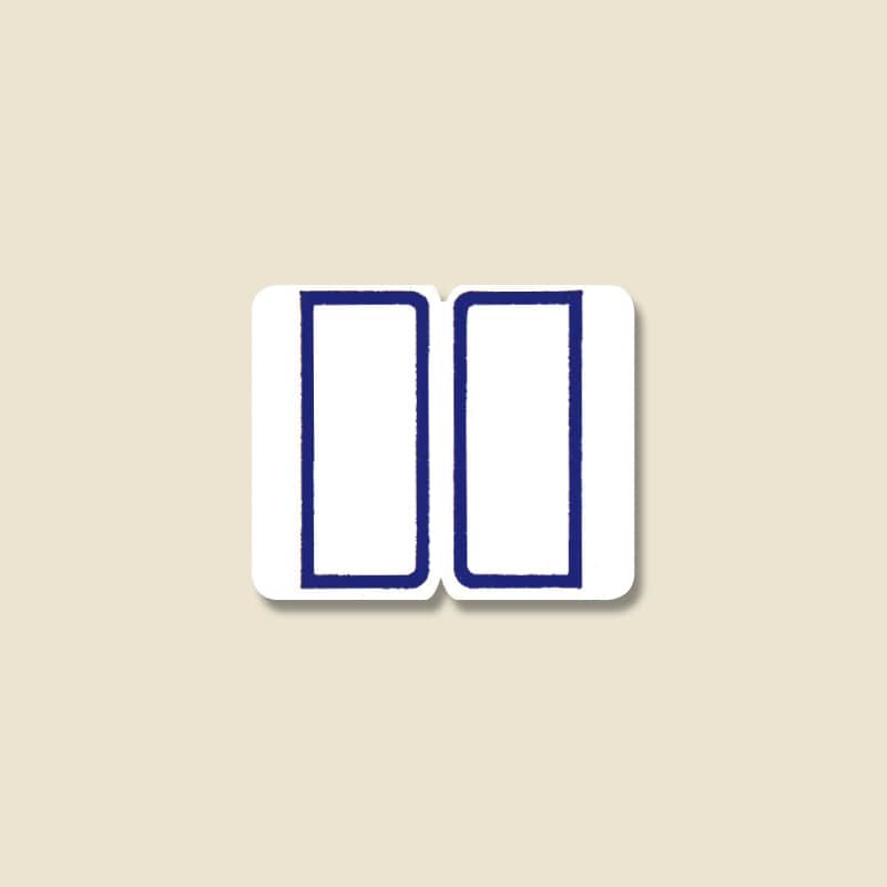 HEIKO タックラベル(シール) No.055 インデックスラベル 紺 23×28mm 240片/束