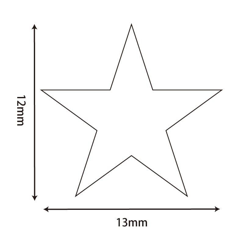 HEIKO タックラベル(シール) No.285 星 赤 12×13mm 45片/束