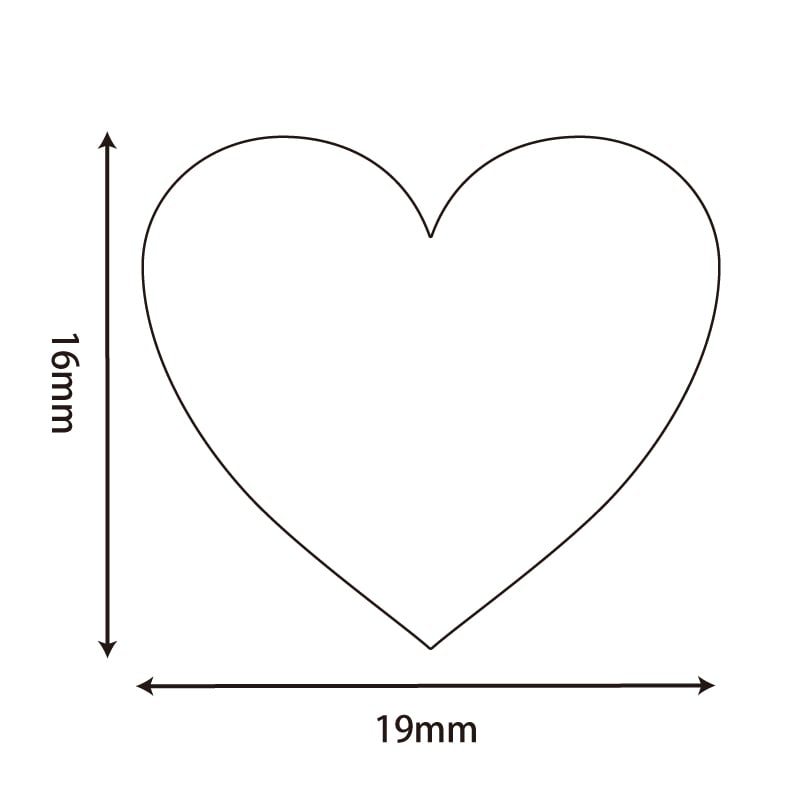HEIKO タックラベル(シール) No.310 ハート 金 16×19mm 28片/束