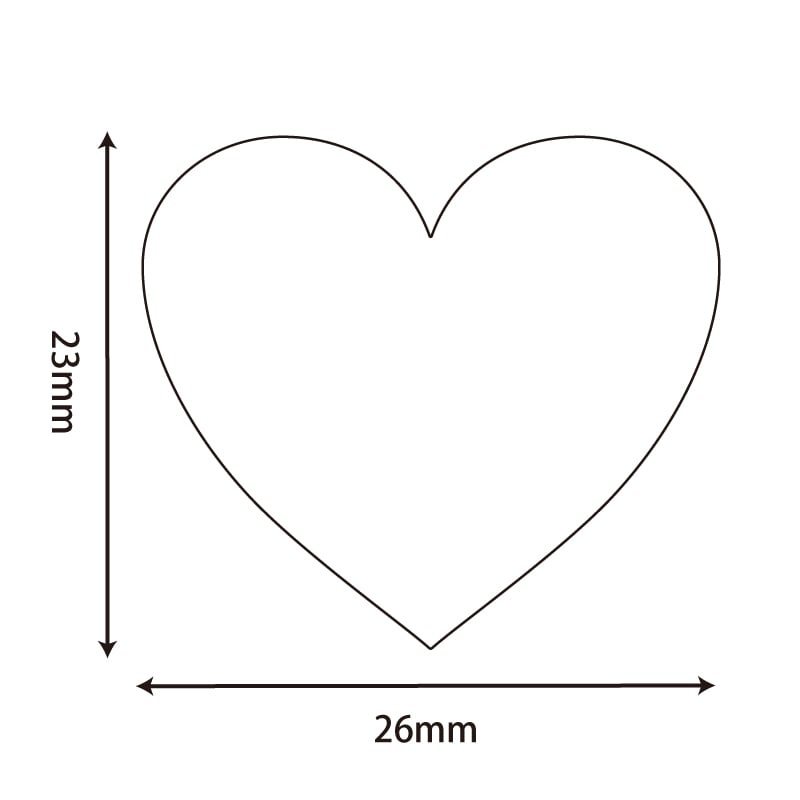 HEIKO タックラベル(シール) No.318 ハート ピンク 23×26mm 18片/束