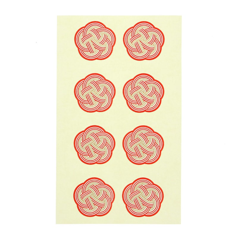 HEIKO ギフトシール(和風シール) 梅結び 金 32片/束