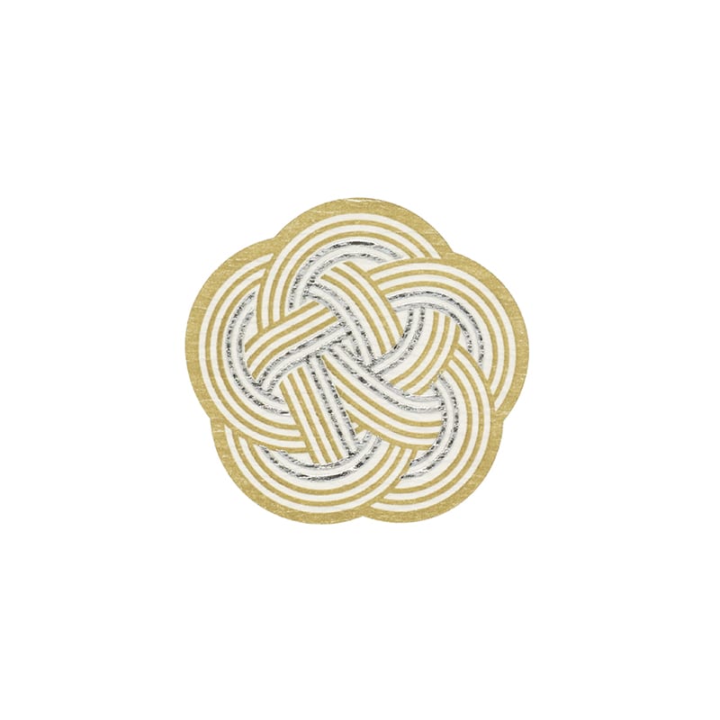 HEIKO ギフトシール(和風シール) 梅結び 銀 32片/束