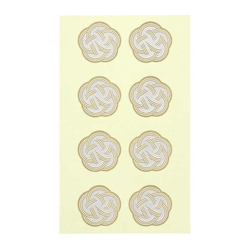 HEIKO ギフトシール(和風シール) 梅結び 銀 32片/束