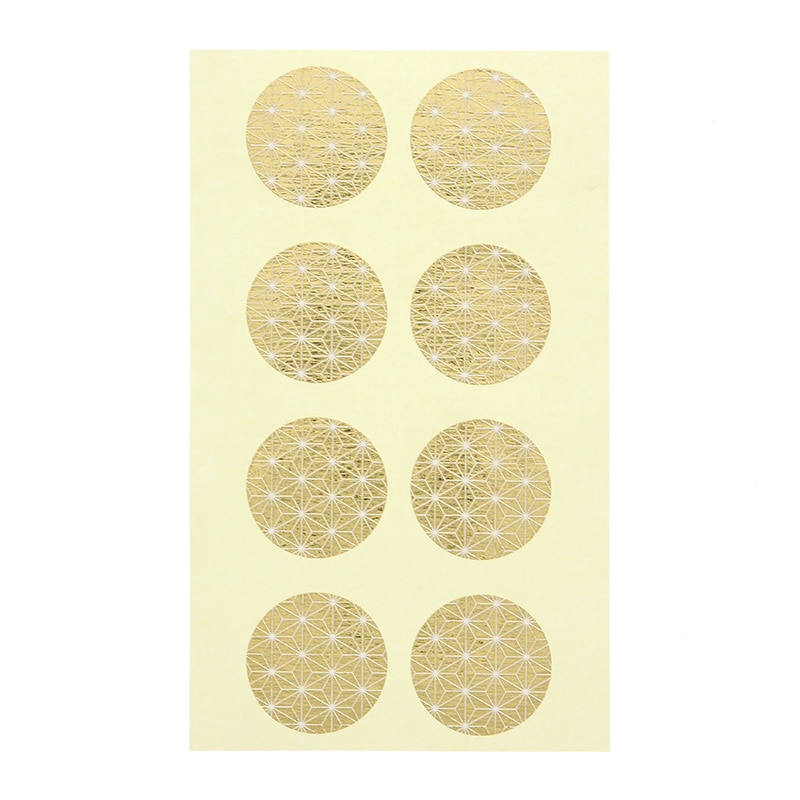 HEIKO ギフトシール(和風シール) 麻の葉文様 金 32片/束